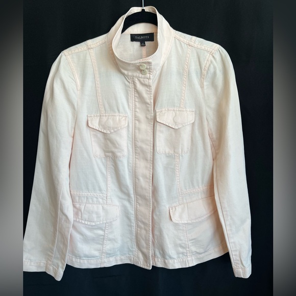 Talbots Jackets & Blazers - 🆕 🌸 NWOT Talbots Blush Pink Utility Safari Jacket – Women’s Size 4